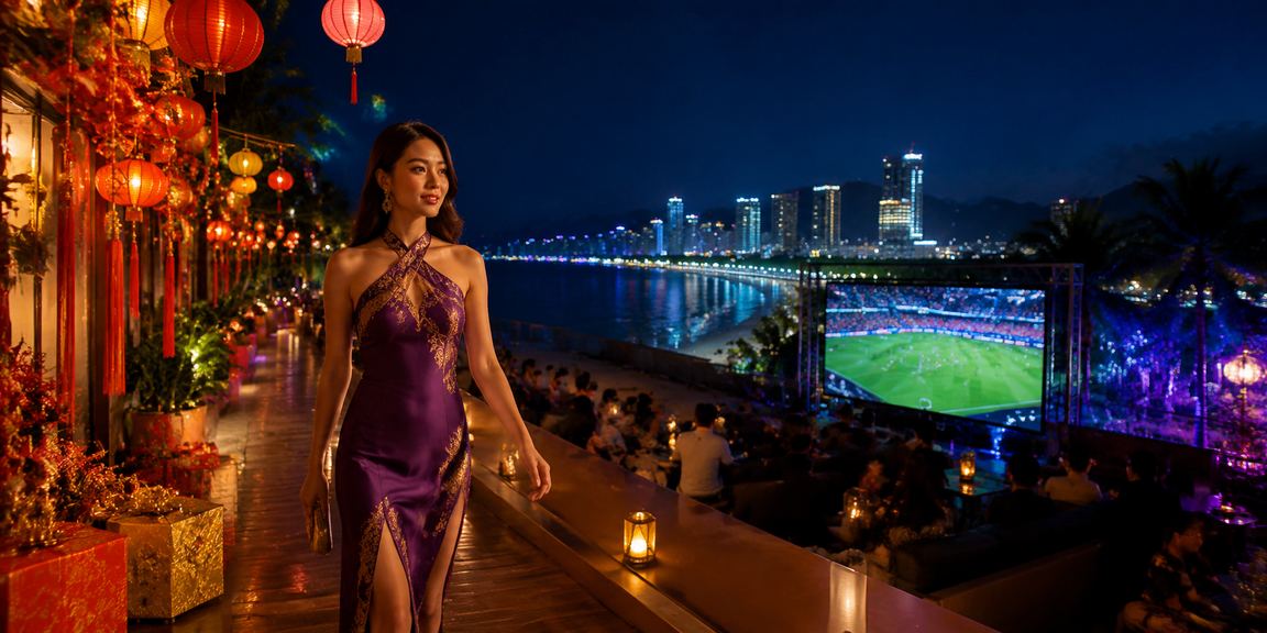 Người chơi đang đặt cược bóng đá tại bs10, Nha Trang về đêm