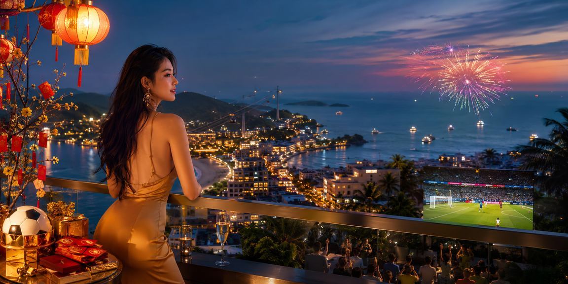 Người dùng Phú Quốc xem kèo bóng đá dưới ánh đèn lồng lễ hội